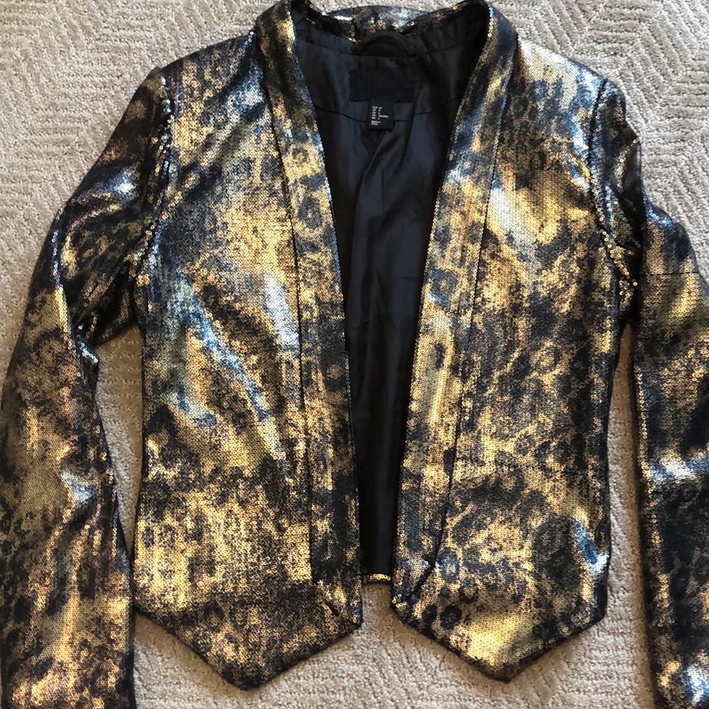 H&M Sequin Printed Blazer